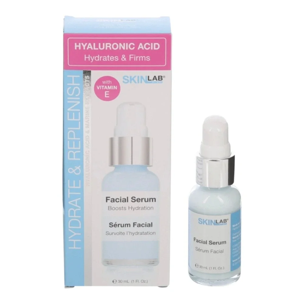 SkinLab Hydrate & Replenish Facial Serum With Vitamin E 1oz. Hyaluronic Acid NEW